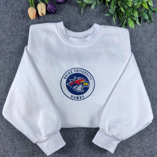 Briar University Hawks Di Laurentis 66 Embroidered Sweatshirt – Hockey Romance Crewneck