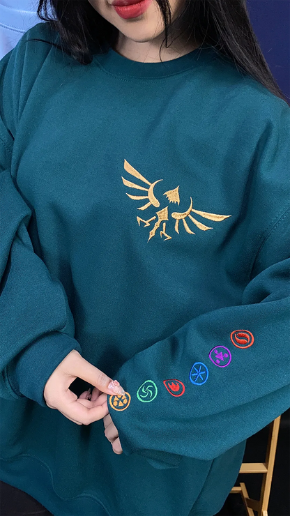Zelda embroidered sweatshirt – Tears of the Kingdom hoodie for video game lovers