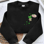 Zelda inspired hoodie embroidered Korok character
