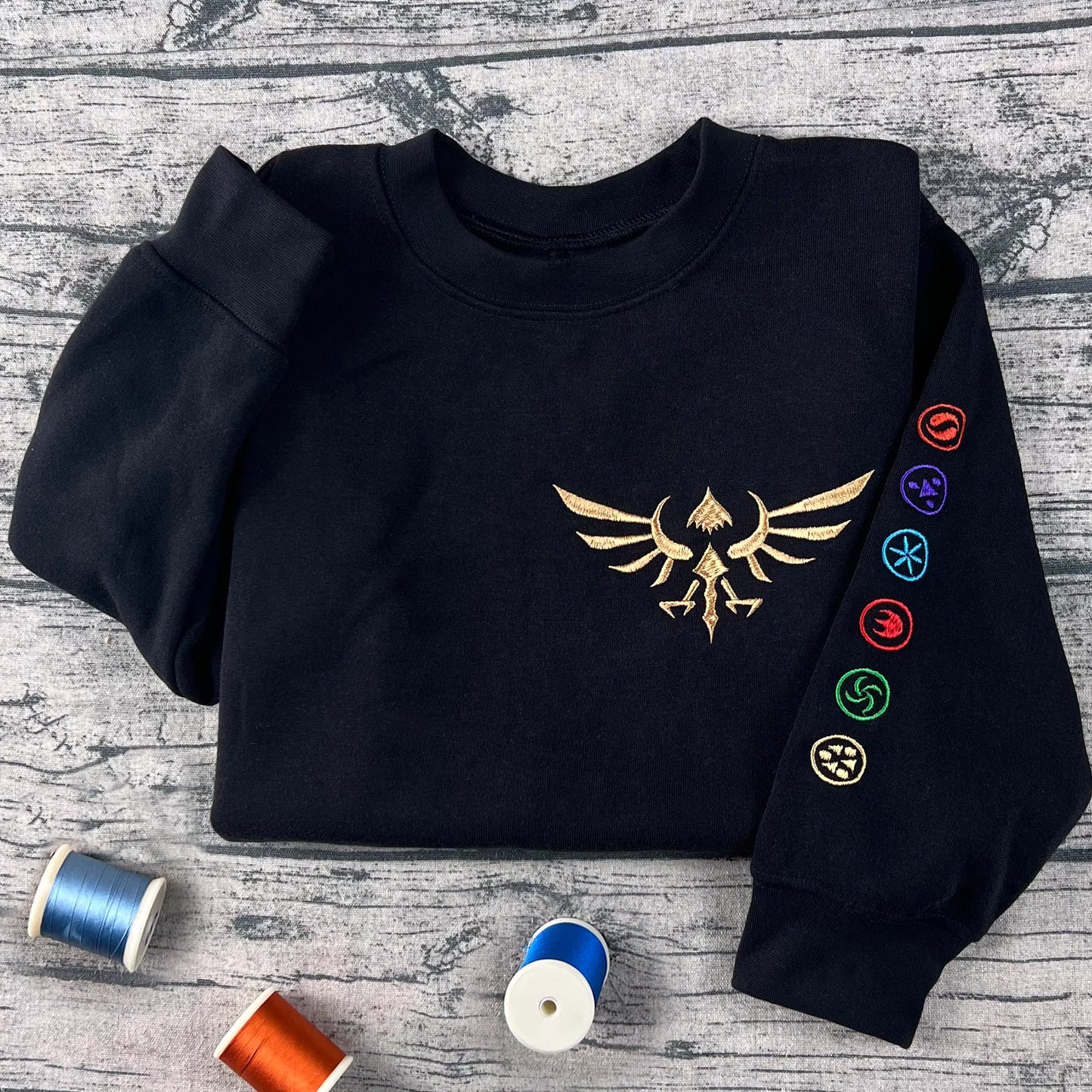Zelda Tears of the Kingdom embroidered sweatshirt – custom gamer hoodie for fans