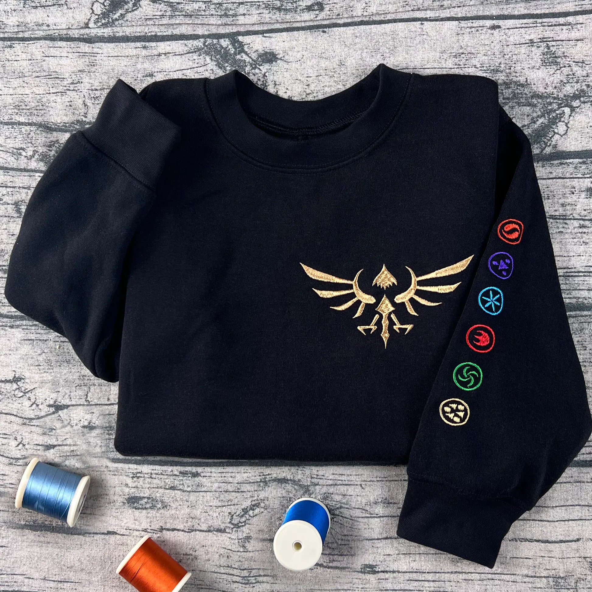 Zelda Tears of the Kingdom embroidered sweatshirt – custom gamer hoodie for fans